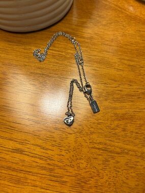 Coach Silver Heart Pendant Necklace